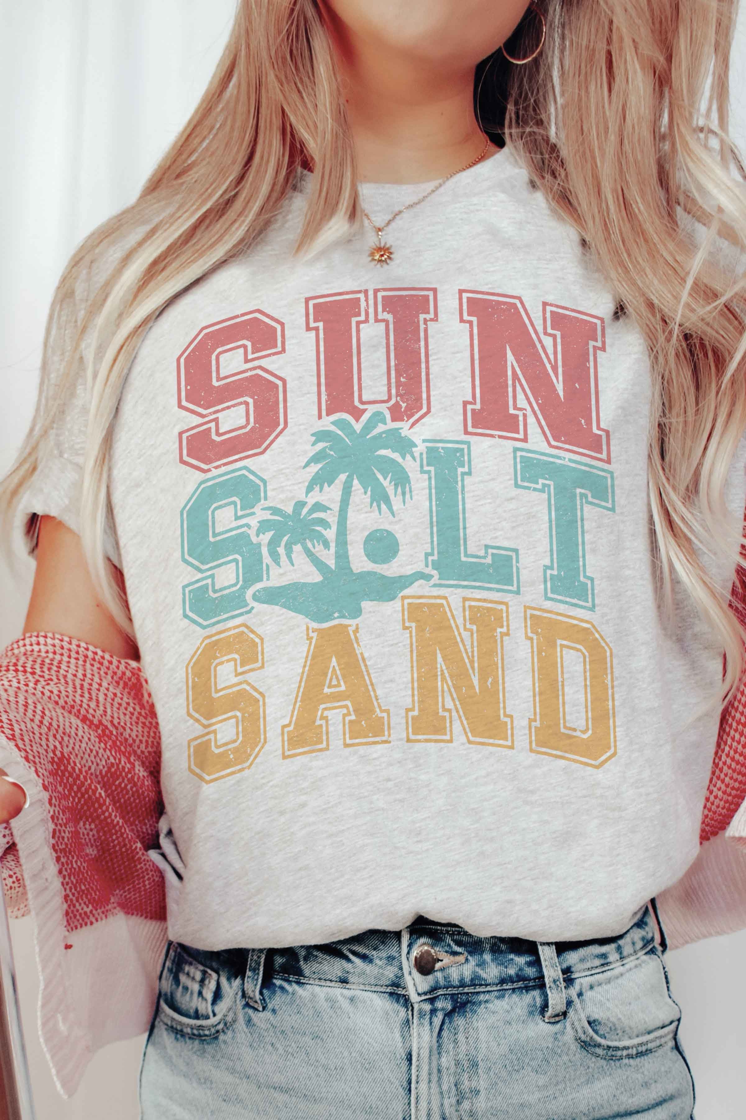 Sun Salt Sand Graphic T-Shirt T-Shirts Cotton Fashion Bravada