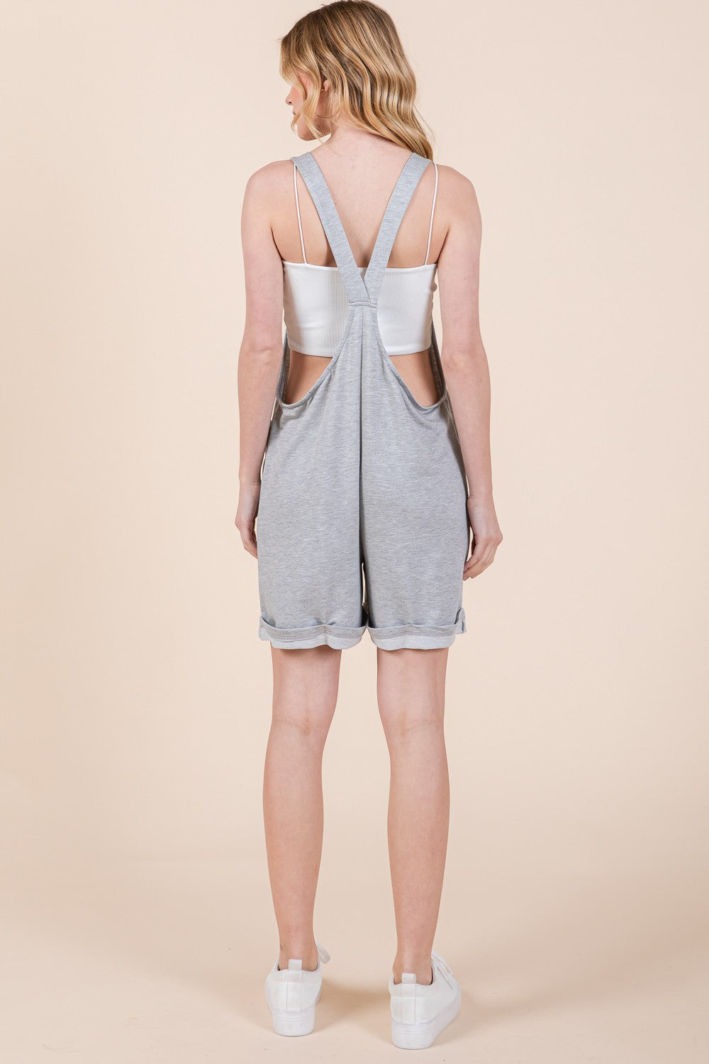 French Terry Short Overalls