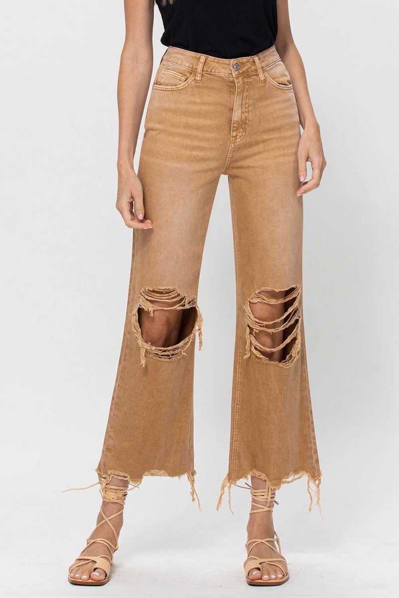 90's Vintage Crop Flare Jeans Jeans Contemporary Fashion Bravada