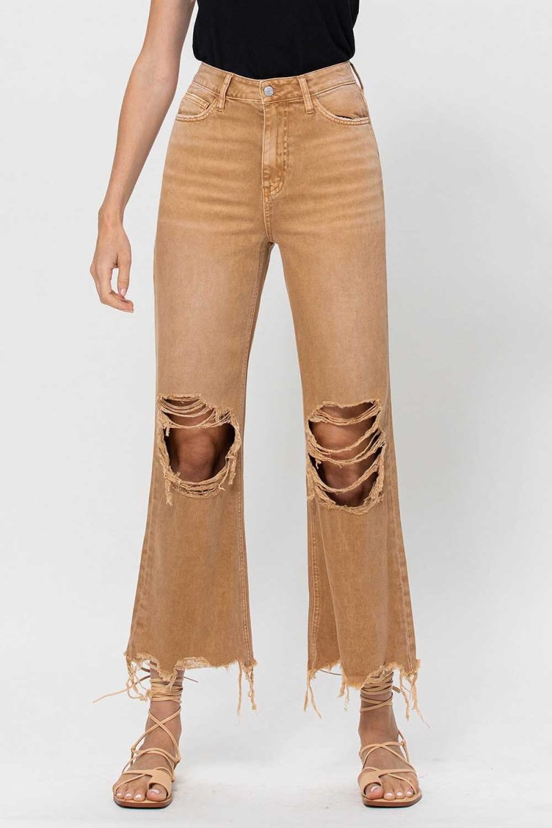 90's Vintage Crop Flare Jeans Jeans Contemporary Fashion Bravada