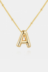 Bravada Gold-Plated Letter Pendant Necklace A-J