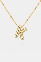 Bravada Gold-Plated Letter Pendant Necklace K-S