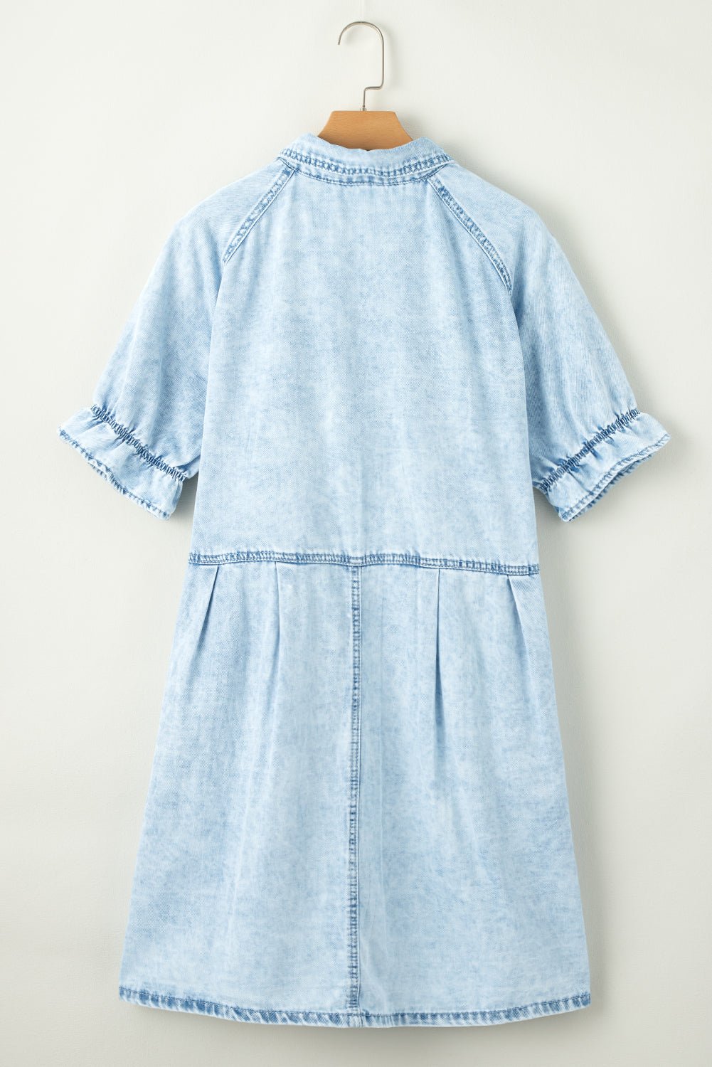 Beau Blue Mineral Wash Denim Dress Dresses/Mini Dresses Best In Stock Bravada Fashion