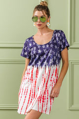 BiBi American Flag Theme Tee Dress Dresses BiBi Fashion Bravada