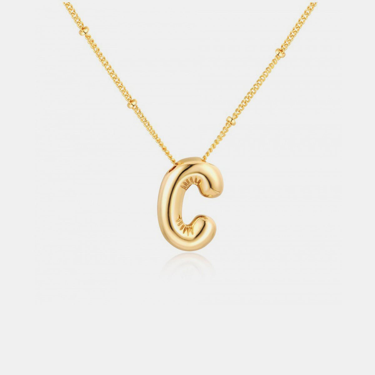 Bravada Gold-Plated Letter Pendant Necklace A-J Jewelry Gold-Plated Fashion Bravada