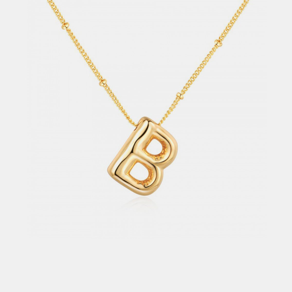 Bravada Gold-Plated Letter Pendant Necklace A-J Jewelry Gold-Plated Fashion Bravada