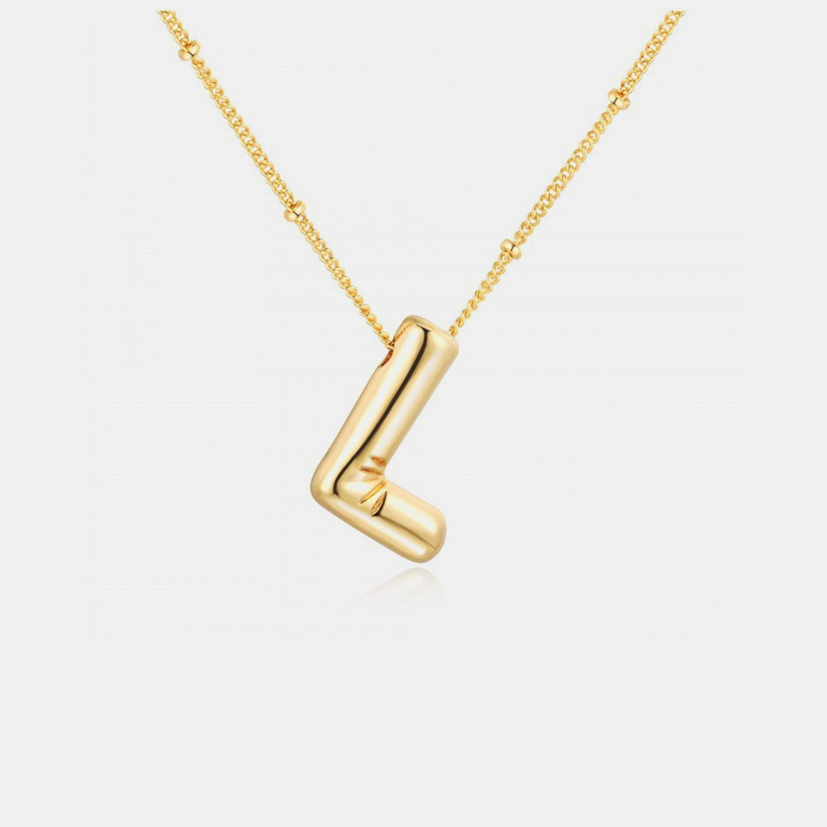 Bravada Gold-Plated Letter Pendant Necklace K-S Jewelry Featured Fashion Bravada