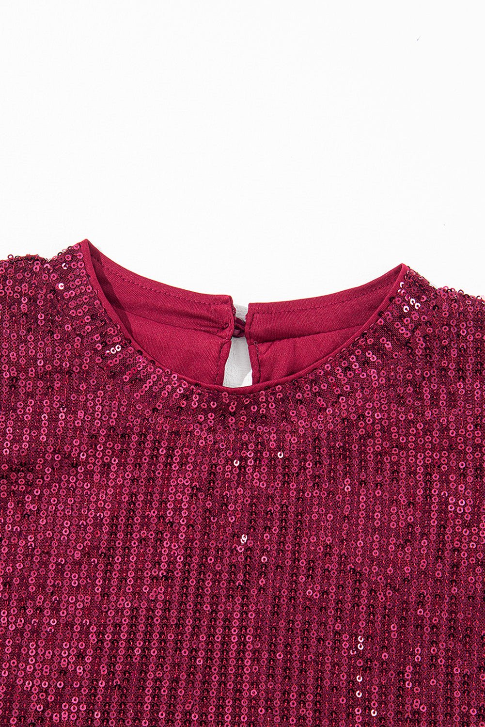 Burgundy Glitter Sequin Blouse Tops/Blouses & Shirts blouses Bravada Fashion