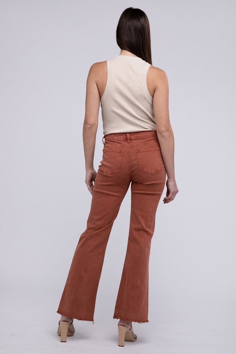 Classic Bell Cotton Hem Straight Wide Pants Jeans Contemporary Fashion Bravada
