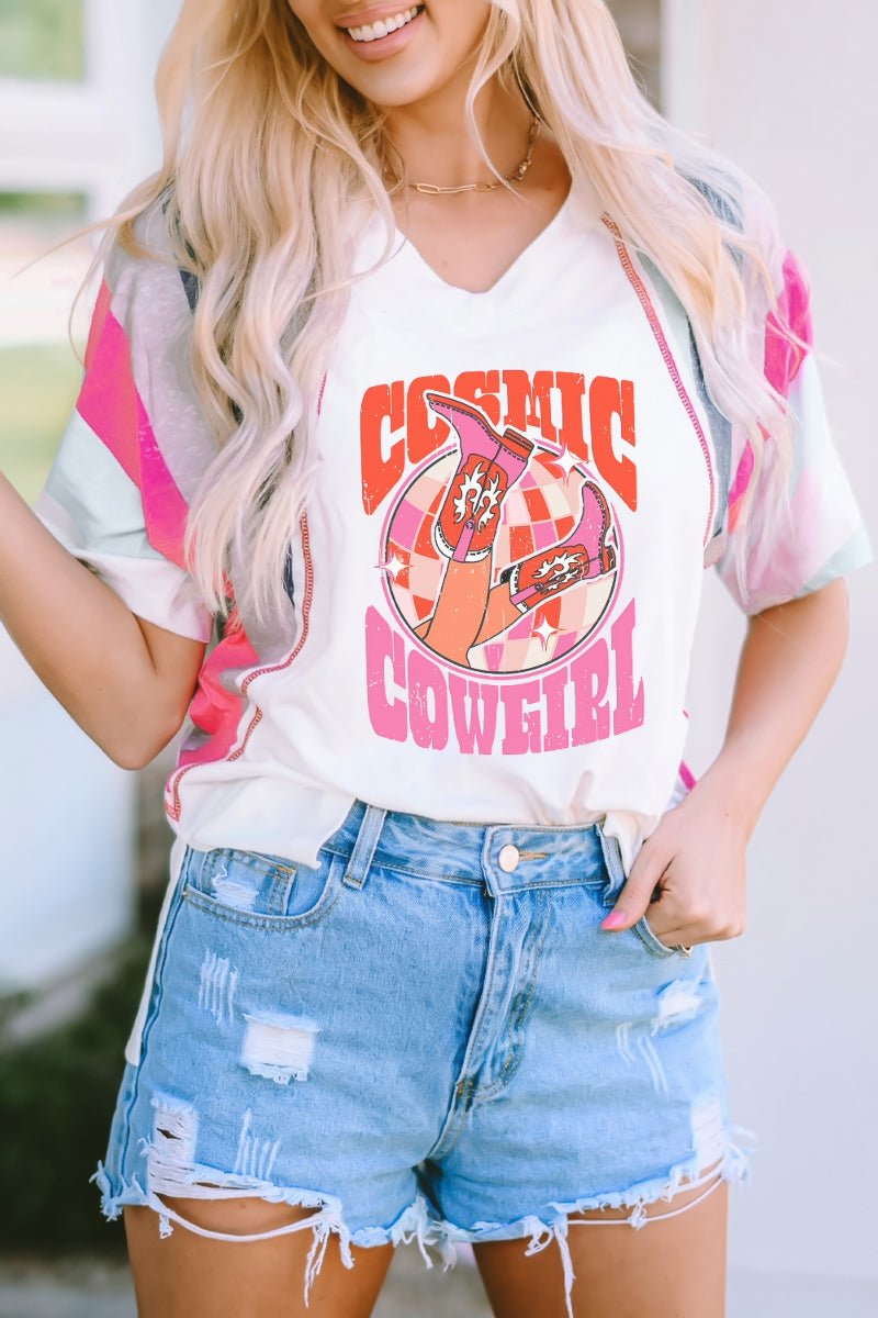 Cosmic Cowgirl Half Sleeve T-Shirt T-Shirts Graphics Fashion Bravada
