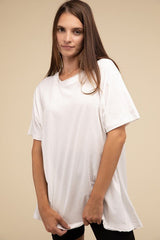 Cotton Drop Shoulder Oversized Top T - Shirts & Polos Fashion Bravada