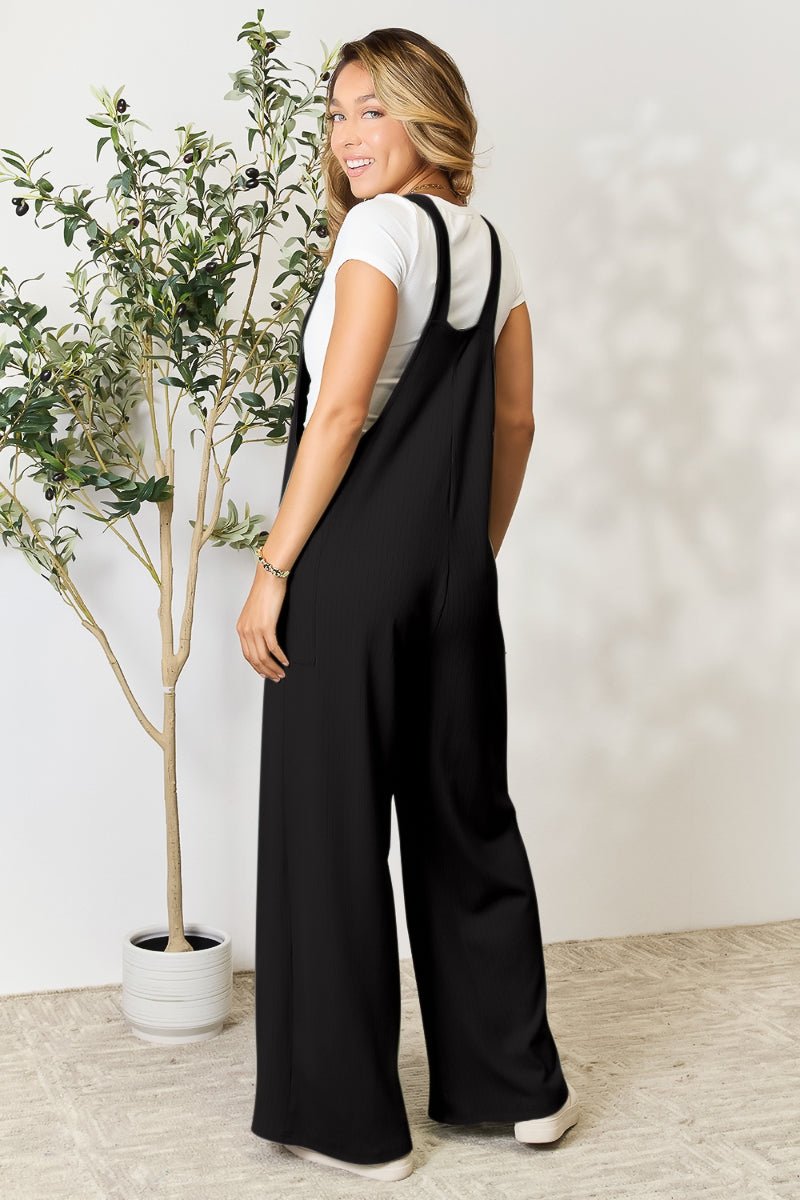 Double Take Wide Strap Overalls Jumpsuits Jumpsuits Fashion Bravada