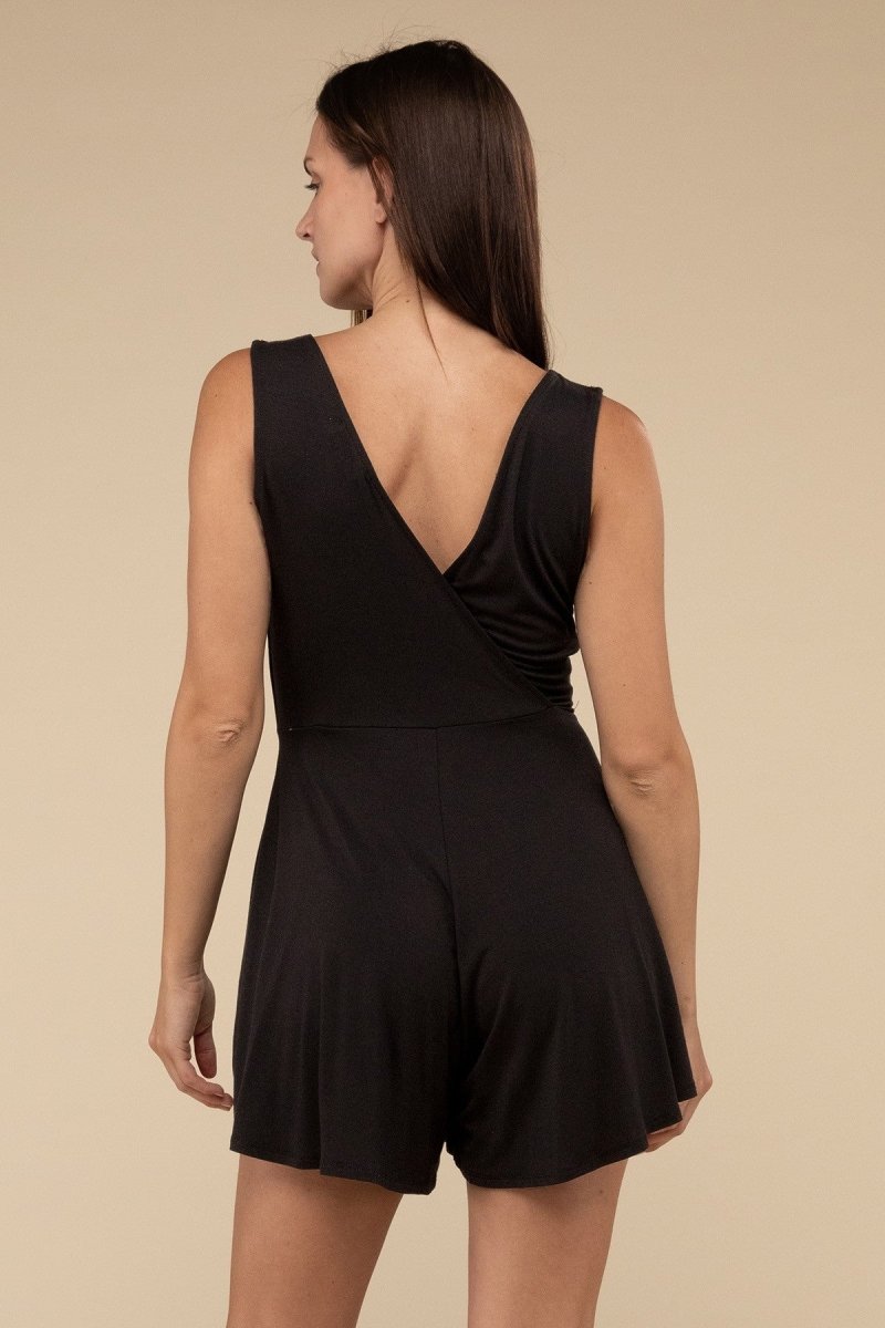 Downtown Darling Sleeveless Romper Rompers Only at FashionGo Fashion Bravada
