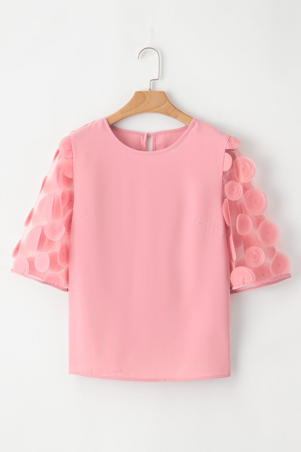 Dusty Pink Applique Blouse Tops/Blouses & Shirts Channel0 Bravada Fashion