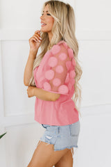 Dusty Pink Applique Blouse Tops/Blouses & Shirts Channel0 Bravada Fashion