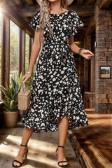 Effortless Elegance Flutter Sleeve Midi Dress Dresses Hundredth Fashion Bravada