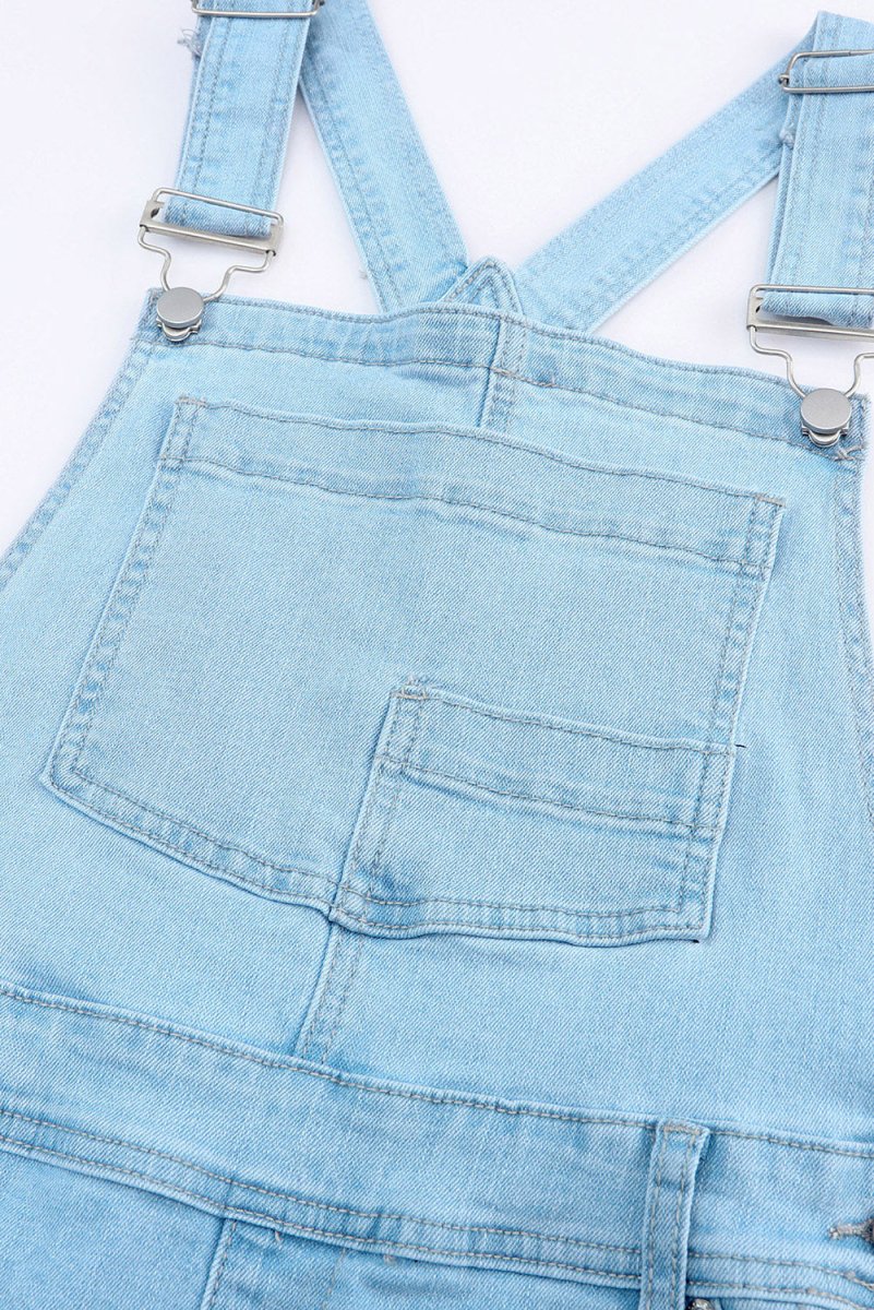 Forever & Always Distressed Denim Overalls Overalls Overalls Fashion Bravada