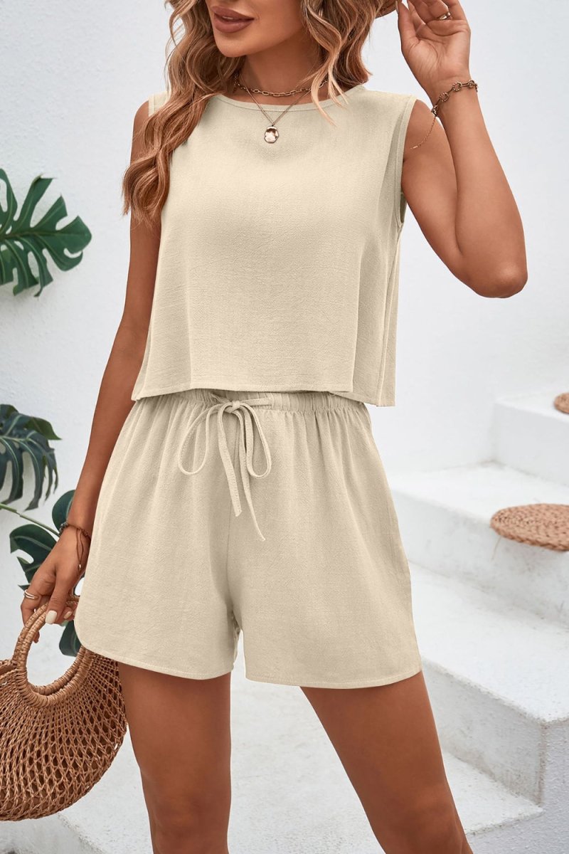 Good Vibes Only Neck Top and Shorts Set Sets Sets Fashion Bravada