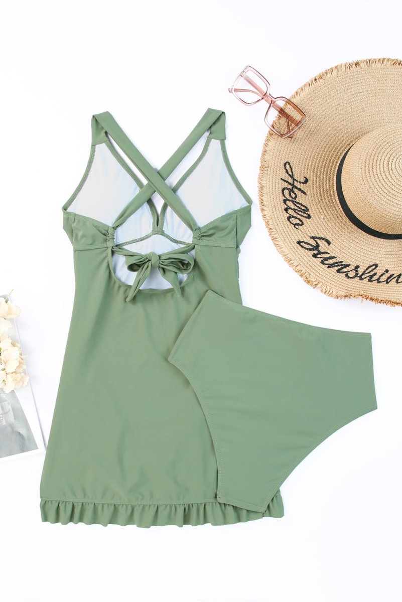 Hello Sunshine Swim Dress and Bottoms Set Swimwear Summer Fashion Bravada