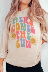 Here Comes The Sun Graphic Sweatshirt Sweatshirts Cotton/Poly Fashion Bravada