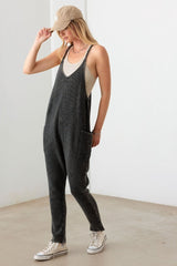 In the Moment Waffle Knit Women's Jumpsuit Jumpsuits Jumpsuits Fashion Bravada