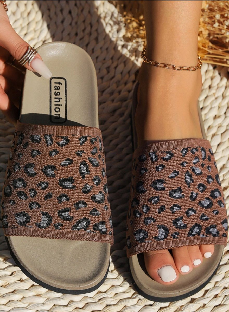 Leopard Swift Open Toe Sandals Footwear H@Y@H@E Fashion Bravada