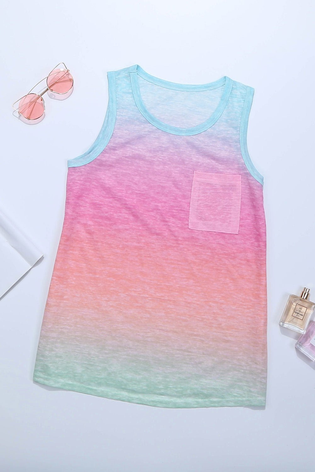 Multicolor Ombre Tank Top Tops/Tank Tops DL Exclusive Bravada Fashion