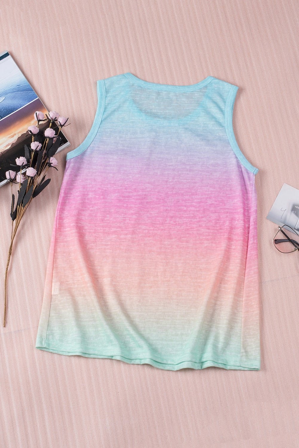 Multicolor Ombre Tank Top Tops/Tank Tops DL Exclusive Bravada Fashion