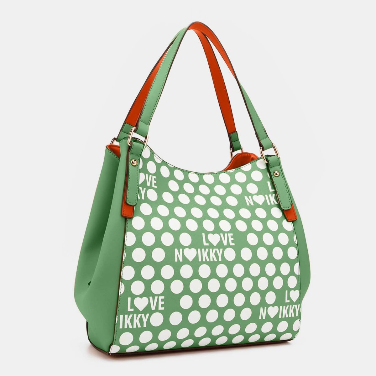 Nicole Lee USA Contrast Polka Dot Handbag Bags Bags Fashion Bravada