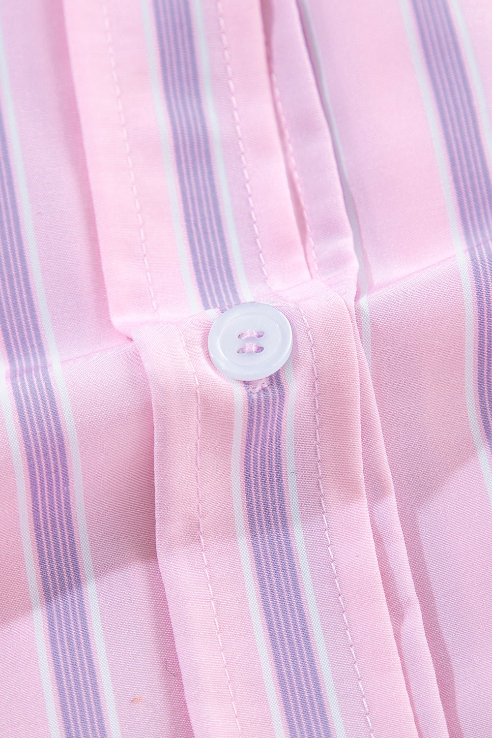 Pink Stripe Chest Pocket Casual Shirt Tops/Blouses & Shirts Best In Stock Bravada Fashion