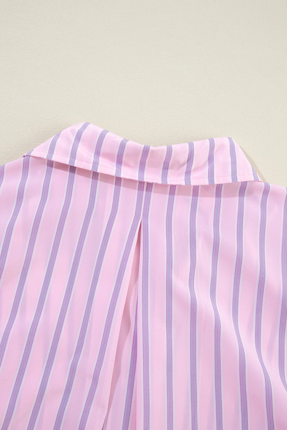 Pink Stripe Chest Pocket Casual Shirt Tops/Blouses & Shirts Best In Stock Bravada Fashion