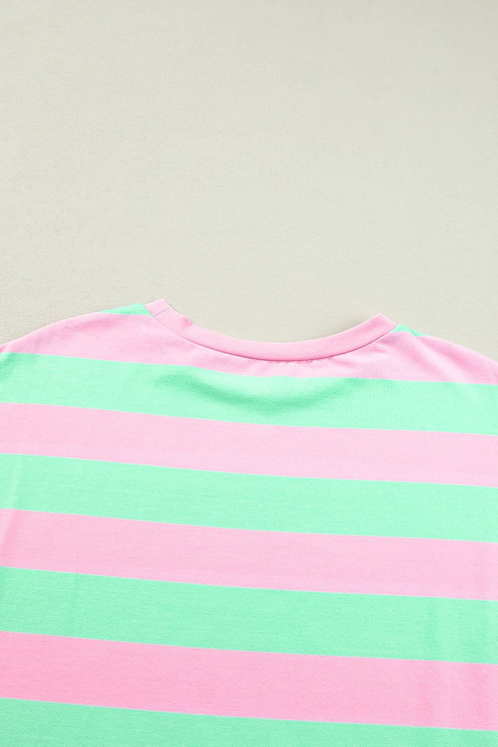 Pink Stripe Color block Cotton Tee Tops/Tops & Tees Best In Stock Bravada Fashion