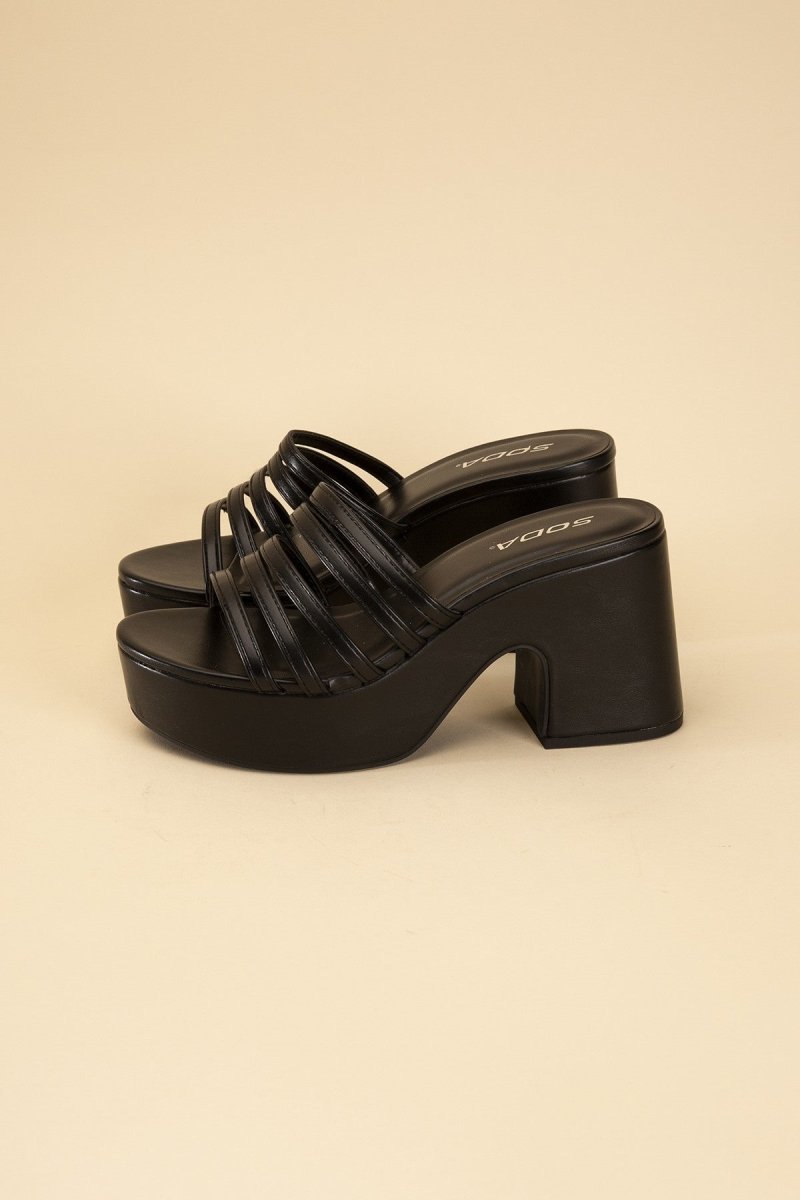 Slip Away Platform Mule Slides Shoes Mules Fashion Bravada