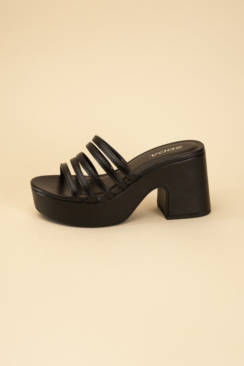 Slip Away Platform Mule Slides Shoes Mules Fashion Bravada