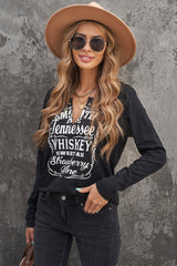 Smooth As Tennessee Whiskey Long Sleeve T - Shirt T - Shirts Graphics Fashion Bravada