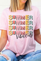 SUMMER VIBES ONLY Vintage Graphic Tee T - Shirts Cotton Fashion Bravada