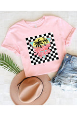 Summer Vibes Short Sleeve Tee T - Shirts Checkered Fashion Bravada