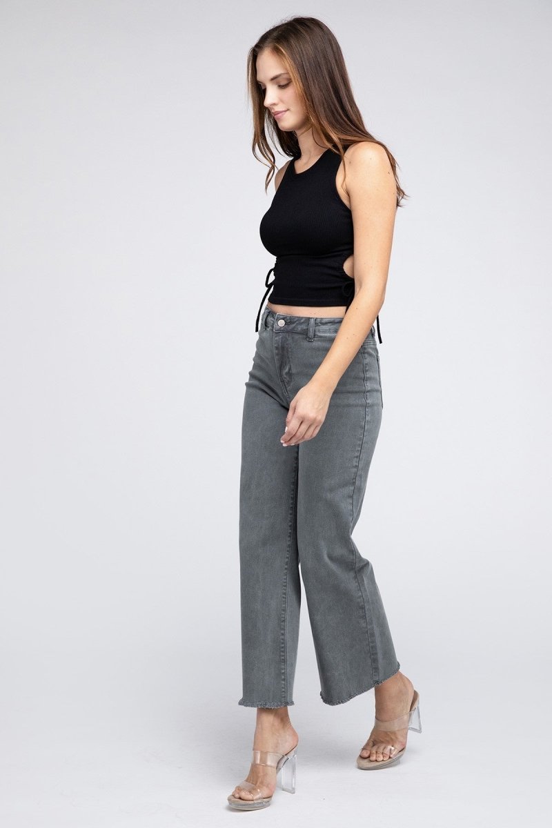 Turning Heads Straight Wide Pants Jeans Contemporary Fashion Bravada