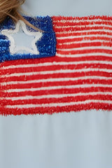 US Flag Free Patriotic Women's Graphic T - Shirt T - Shirts Graphics Fashion Bravada