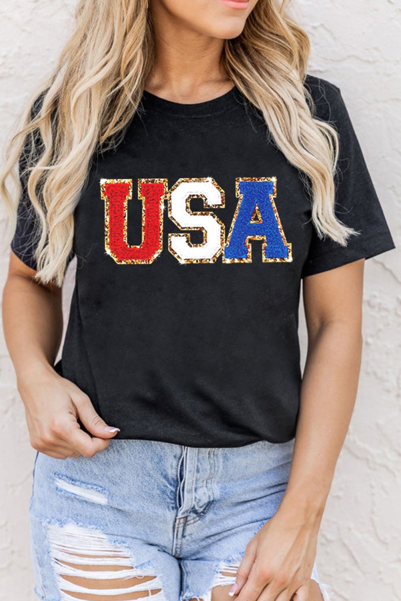 USA Freedom Rings Short Sleeve T - Shirt T - Shirts Graphics Fashion Bravada