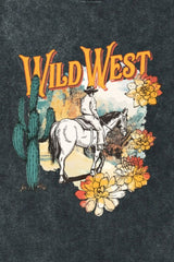 Wild West Graphic T - Shirt T - Shirts Graphic Tees Fashion Bravada