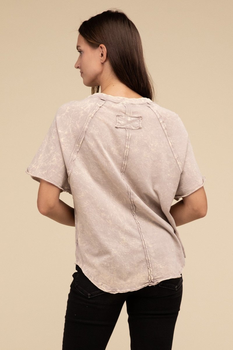 Zenana Cotton Raglan Sleeve T - Shirt T - Shirts Contemporary Fashion Bravada